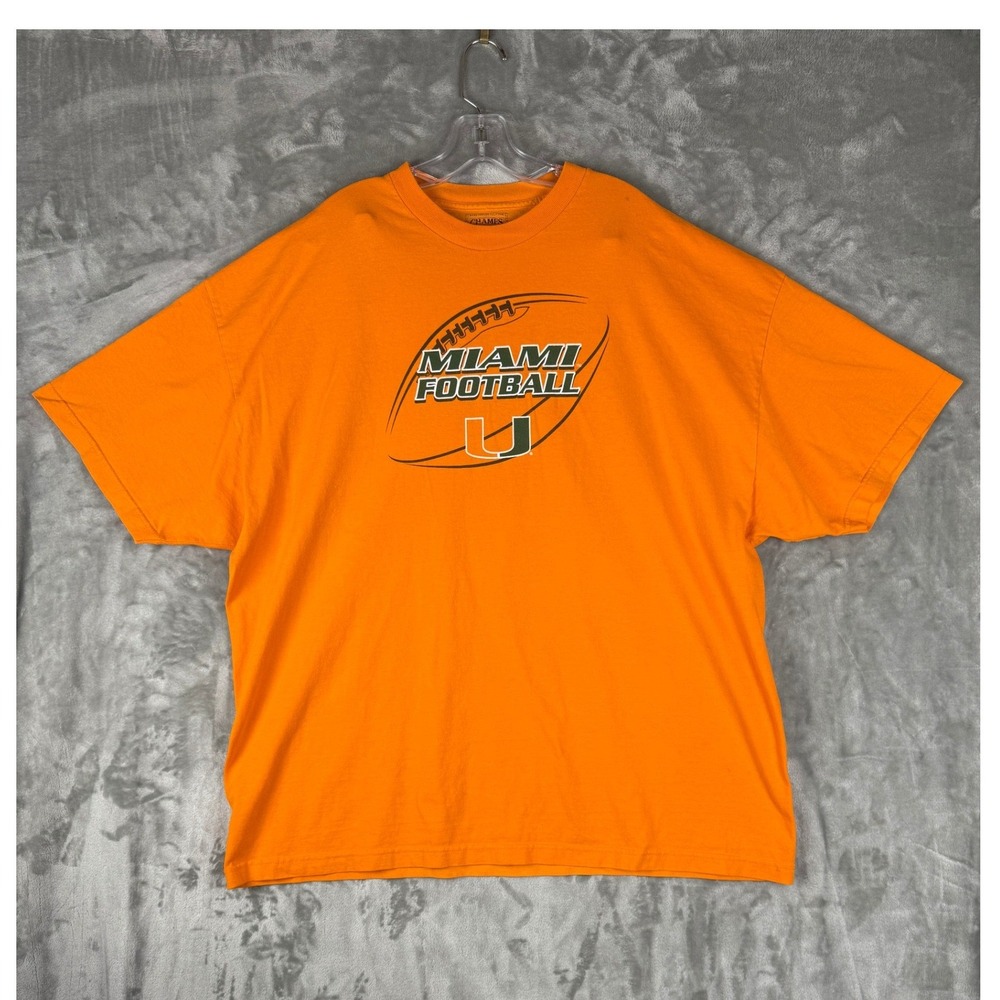 Champs Sports Miami Football T Shirt‎ Orange Team Edition Apparel XXL